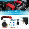 Adjustable 12V Electric Radiator Fan Thermostat w/ 3-Pin Relay Wire Kit