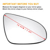 Peugeot 108 for TOYOTA AYGO Right Side White Mirror Glass w/ Back Heated