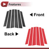 Honda CR-V (2008-2011) Black Carbon Fiber 6 Pcs Car Door Pillar Window Trim