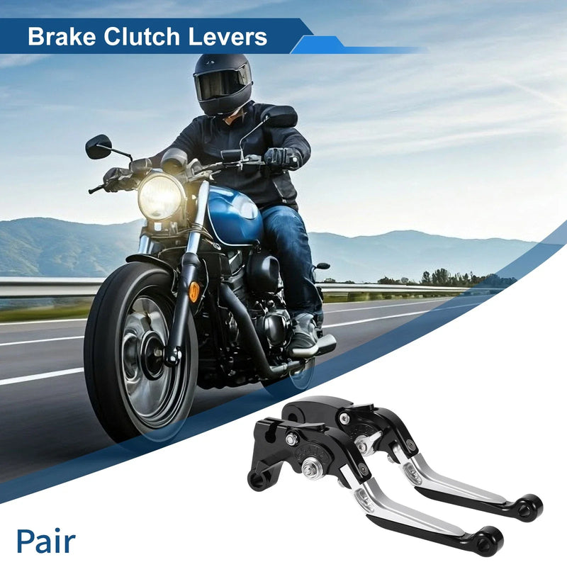 Yamaha YZF R1 Black Silver Tone Handle Adjustable Brake Clutch Levers