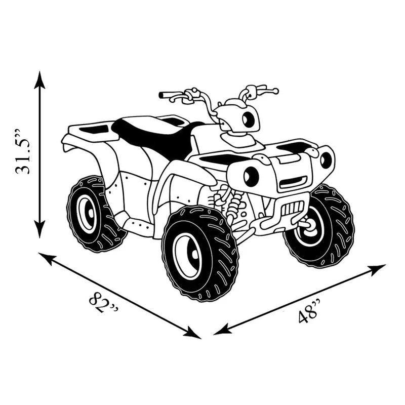 Suzuki Arctic Cat Yamaha Kawasaki Honda Polaris Can-Am ATV Cover Black