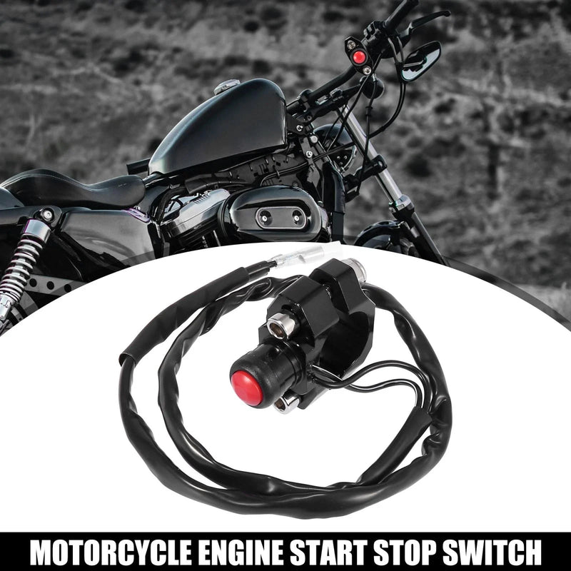 Make Model Engine Start Stop Switch Button with Mounting Backplate Red