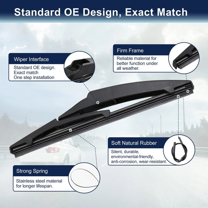 Lexus CT200h 2 x 200mm 8" Rear Windshield Wiper Blades (2011-2016)