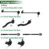 Toyota Corolla 8pcs Front Suspension Kit Tie Rod Ends & Sway Bar Links (2003-2008)