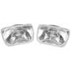 Pair 7x5 Rectangular Headlight Semi Sealed Beam Glass H4 Lamps