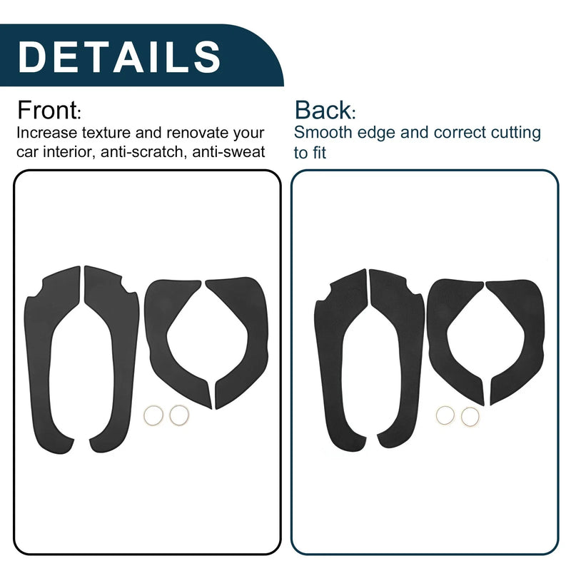 Kia Optima Door Anti Kick Pad Sticker Protector Black (2011-2015)