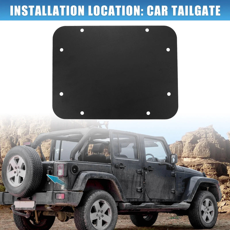 Jeep Wrangler Tailgate Vent Spare Tire Carrier Delete Plate (2007-2018)