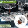 Car Motorcycle Silver Tone Red 2 x M12x1.25 Copper Oil Drain Plug W/ Gasket