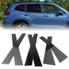 Subaru Forester 6 x Black Door Trim Pillar Post Covers (2019-2021)