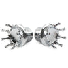 Harley Softail Sportster Road King Chrome Crown Front Axle Nut Covers