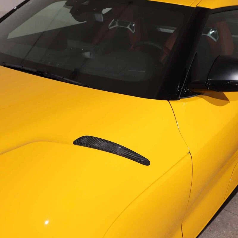 Toyota GR Supra A90 19-24 Real Carbon Fiber Hood Bonnet Side Vent Cover Trim