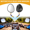 M8 Rear View Mirror 1 Set Handlebar Mirror Carbon Fiber Pattern Black