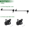 Toyota RAV4 4pcs Front Suspension Kit Sway Bar Links Ball Joints (2001-2023)