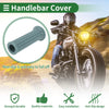 25mm Motorcycle Hand Grips Cover Handle Bar Throttle Grips TPU Gray Blue
