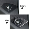 Audi TT TTRS Black Carbon Fiber Interior Door Lock Button Cover Trim (2008-2014)