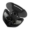 Motorcycle - Black Plastic Universal Street Fighter Headlight Fairing Indicators
