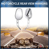 Harley Dyna Road King Set Chrome Silver Tone Rear View Mirrors (1994–2013)