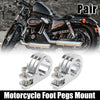 Harley 2 x 1.5in 38mm Clamp Foot Peg Mount Engine Guard Bar