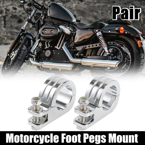 Harley 2 x 1.5in 38mm Clamp Foot Peg Mount Engine Guard Bar