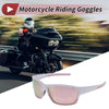Motorcycle Riding Goggles Pink Lens White Frame Triacetyl Cellulose UV400
