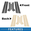 Ford Fiesta (2011-2015) Carbon Fiber Black 10 x Door Pillar Window Trim