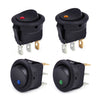 Boat - 8pcs 12V Round Dot LED Rocker Toggle Switch (N/A)