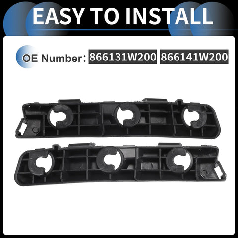 Kia Rio (2012-2017) Black Rear Bumper Retainer Bracket
