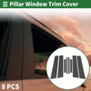 BMW X4 (2014-2018) Carbon Fiber Pattern Black 8 x Door Pillar Window Trim