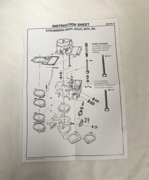 Holley 4165 4175 Carburetor 650 CFM Rebuild Kit (1965-1985)