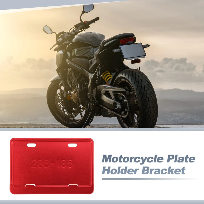 Motorcycle Plate Holder Bracket Aluminum Alloy Red 26x10 mm
