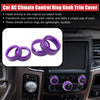 Dodge Ram 1500 Purple 4 x AC Switch Knob Cover Ring Trim