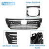 Honda Odyssey 2018-2020 Chrome Silver Tone 1 Set Front Upper Bumper Grille