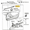TOYOTA SUPRA JZA80 MK4 Front Inner Door Molding Weatherstrip LH Left (1993-2002)