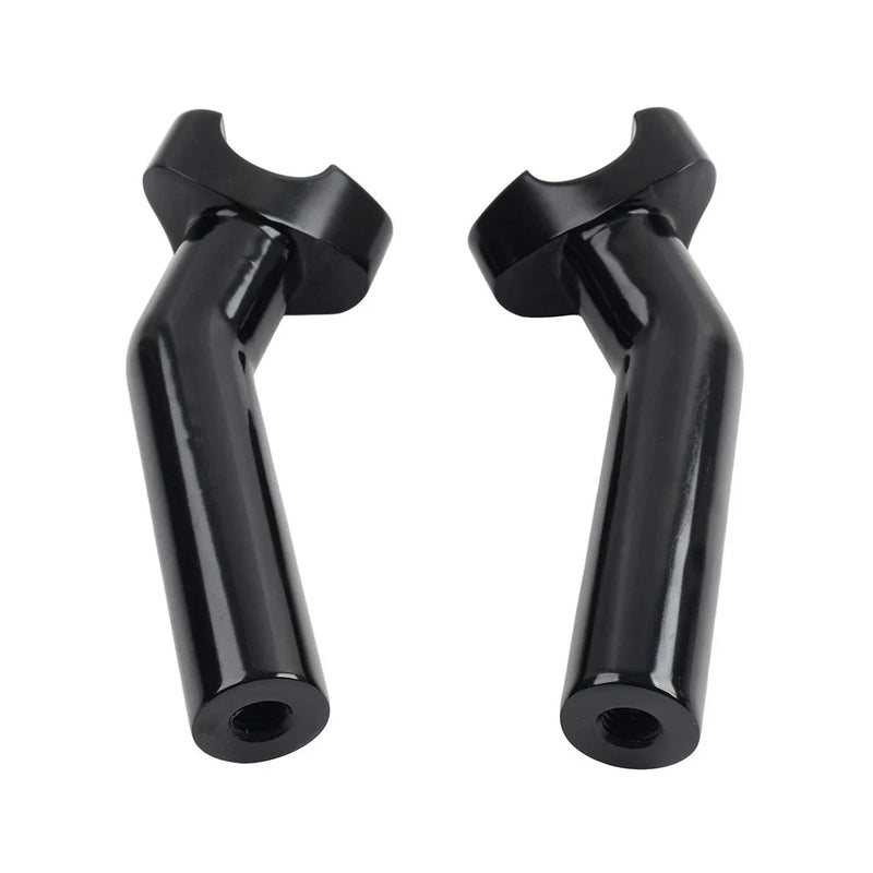 Harley Dyna Softail Sportster 6" CNC Pullback Handlebar Risers Black (2004-2023)