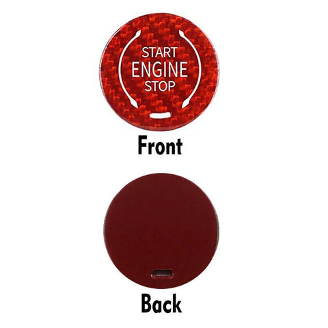 Chevrolet Corvette C8 Carbon Fiber Red Engine Start Button Trim (2020-2022)