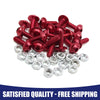 Universal Motorcycle 20 x M6 Red Aluminum Alloy Motorcycle Seat Bolts Screws Nuts