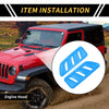 Jeep JL JLU (2018-2024) Light Blue Front Hood Air Outlet Vent Cover Trim