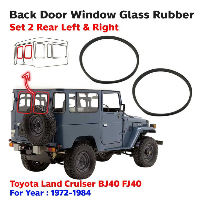 Rubber Weatherstrip Rear Window Glass Seal Fits 1972-84 Toyota Land Cruiser FJ40