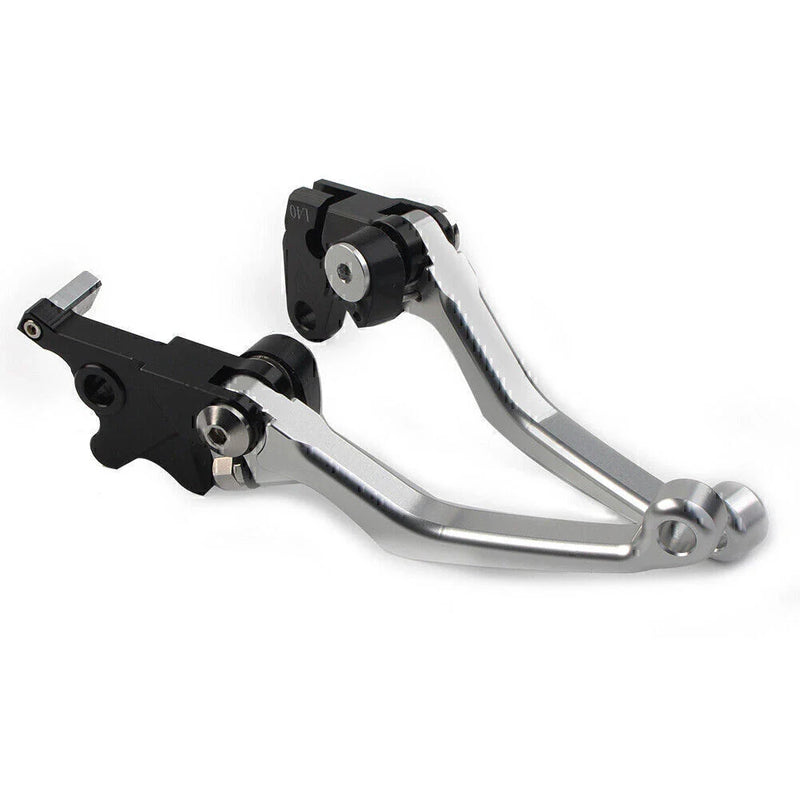 Suzuki DRZ400S / SM / E Silver CNC Pivot Clutch Brake Levers (2000-2022)