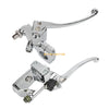 Motorcycle Handlebar Hydraulic Brake Master Cylinder & Clutch Lever Chrome