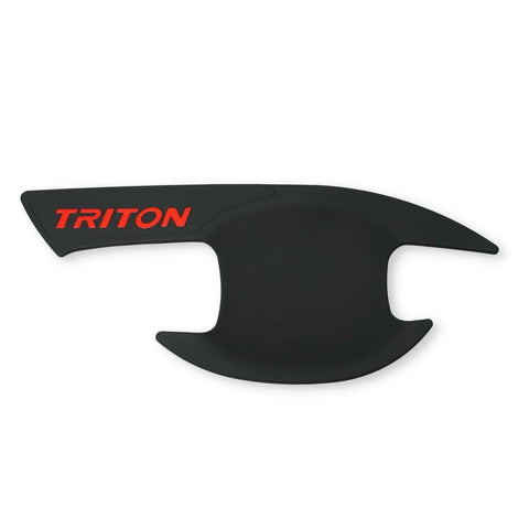 Mitsubishi Triton L200 Matte Black  Door Handle Insert Bowl Trim (15-22)