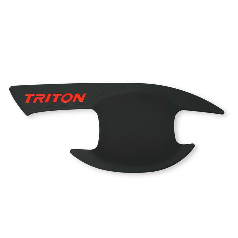 Mitsubishi Triton L200 Matte Black  Door Handle Insert Bowl Trim (15-22)
