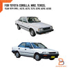Toyota Corolla MR2 Tercel Clutch Brake Pedal Pads (1975-1995)