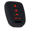 Honda Accord CR-V HR-V Black 4 Button Key Fob Case Cover (2016-2023)