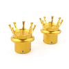 Harley XL 883 1200 Dyna Touring Front Axle Nut Covers  Gold (2004-2023)