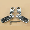 Harley 1 1/4" Short Angled Highway Bar Engine Guard Footpegs