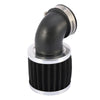 Universal 45mm Inlet Dia 90 Degree Bend Clamp-on Motorcycle Air Intake Filter