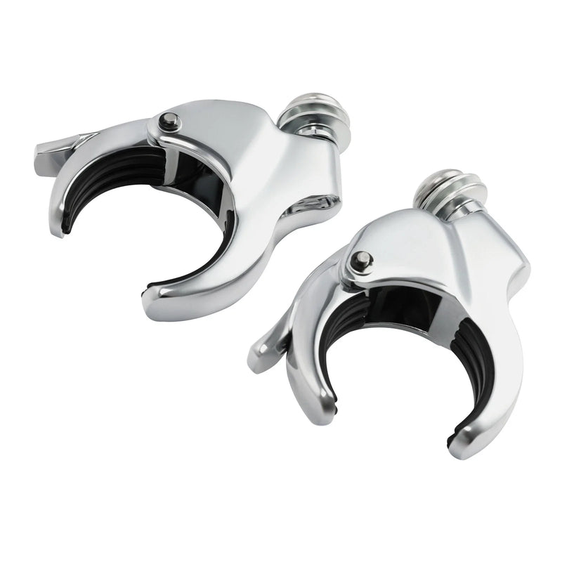Harley Street Bob, Low Rider 49mm Windshield Bracket Clamps (2014-2025)
