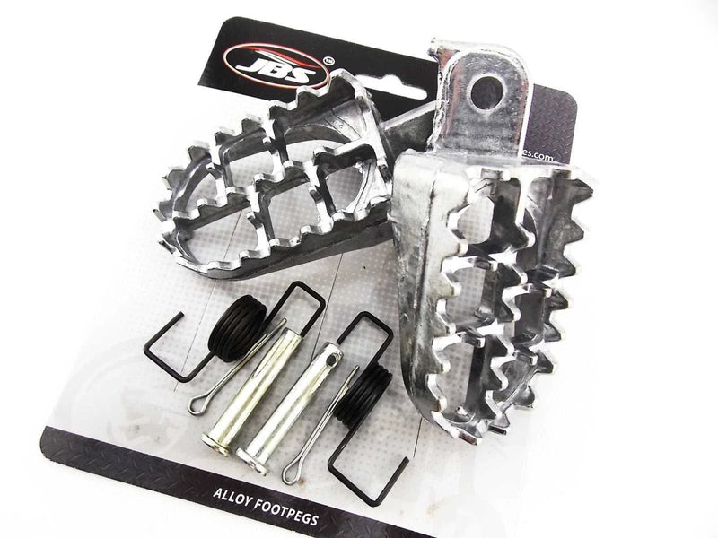 Yamaha DT250 74-81 Silver Foot Pegs Set (Left & Right Pair)