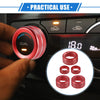 Toyota 4Runner (2010-2022) Red 5 Pcs AC Climate Control Knob Rings